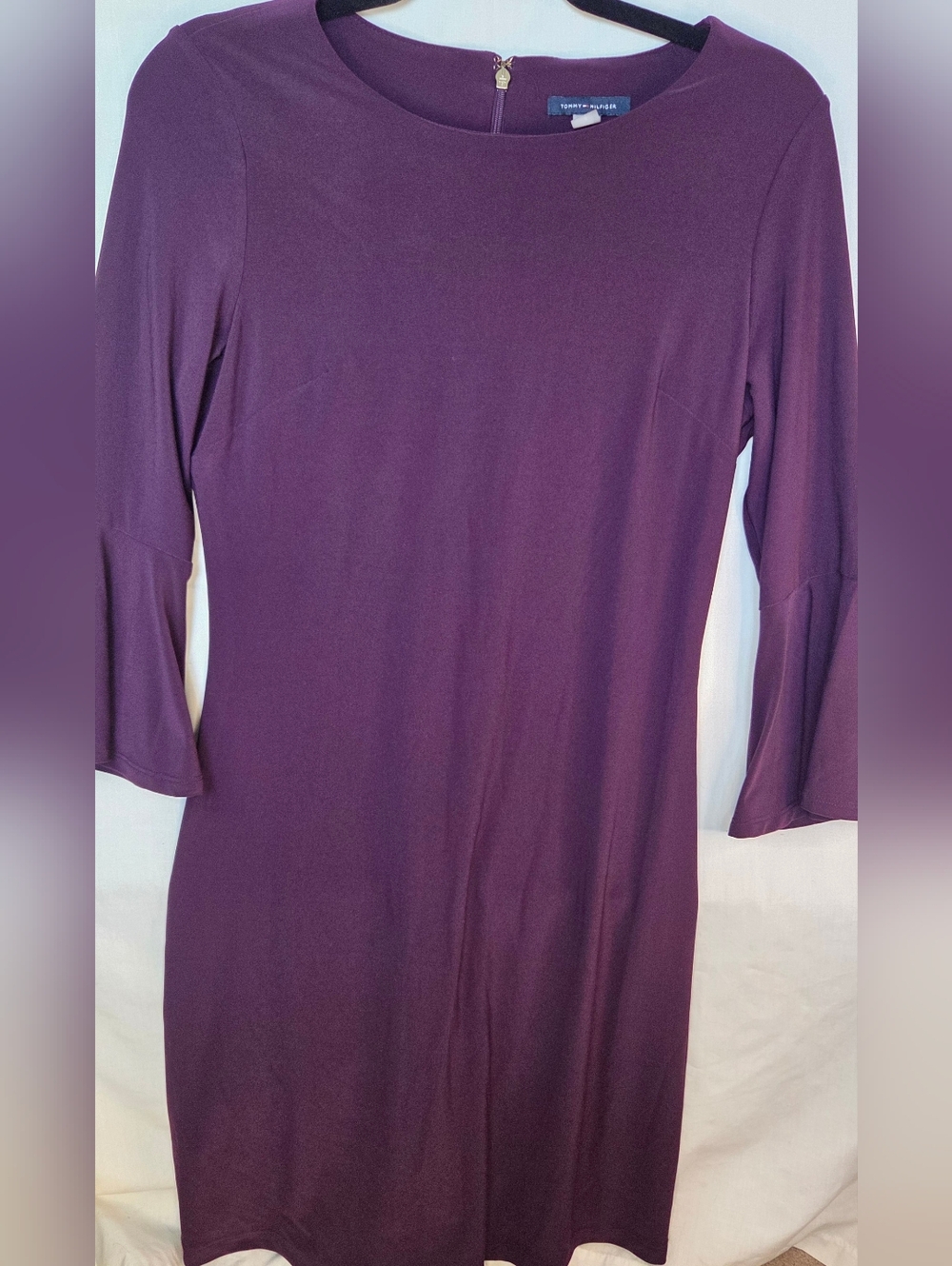 Tommy Hilfiger Deep Plum Midi Sheath Dress